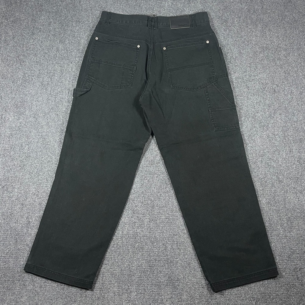 VTG GodBody Jeans Size 36x32 Black Y2K Hip Hop Streetwear Skater 32x30 Actual